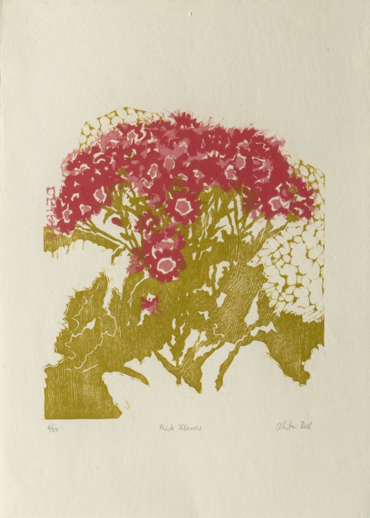 Alistair Bell, Pink Flowers, 1990
