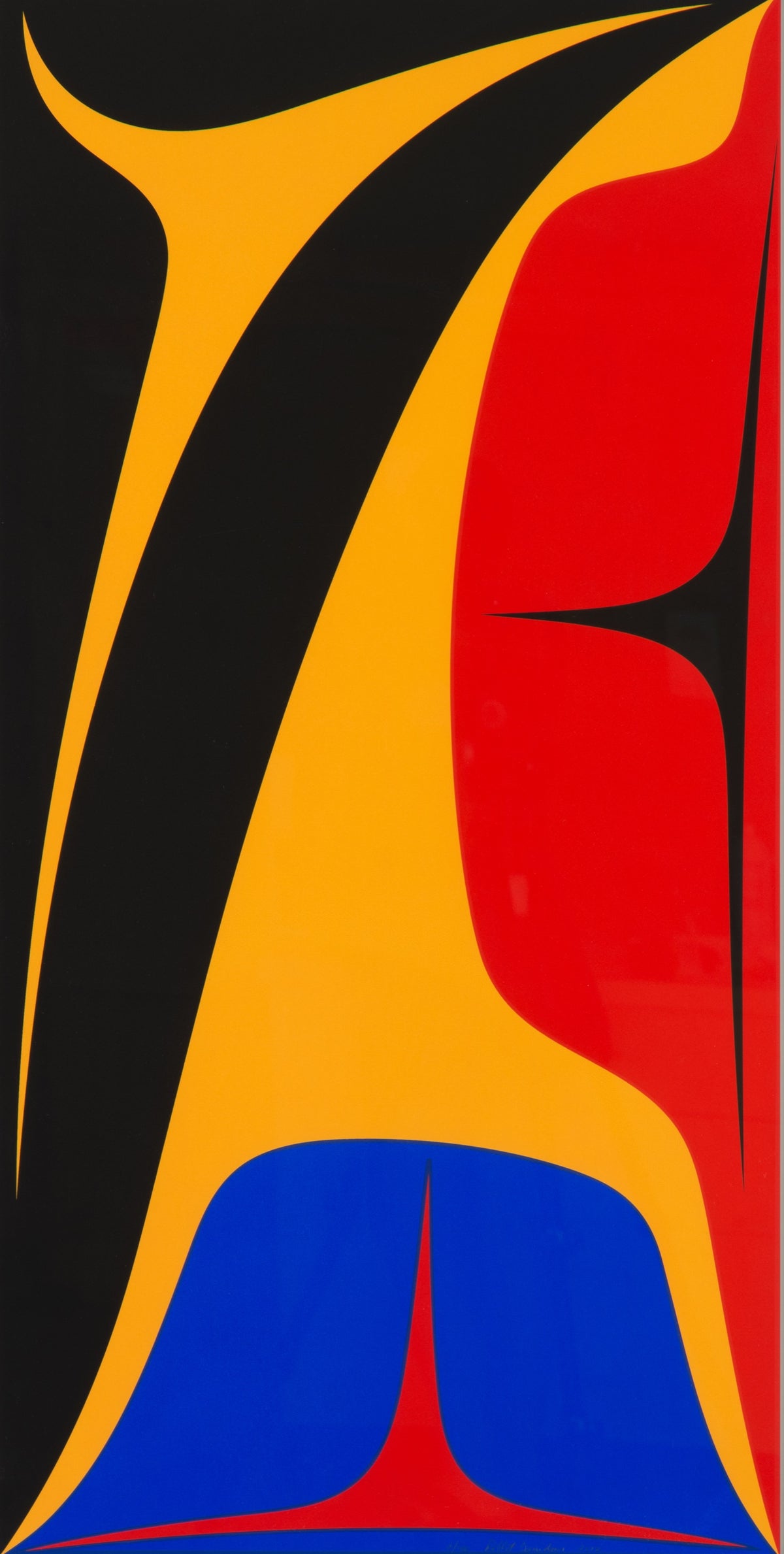 Robert Davidson, There is Light in Darkness, 2012. Abstract composition of red, yellow, purple, and black.