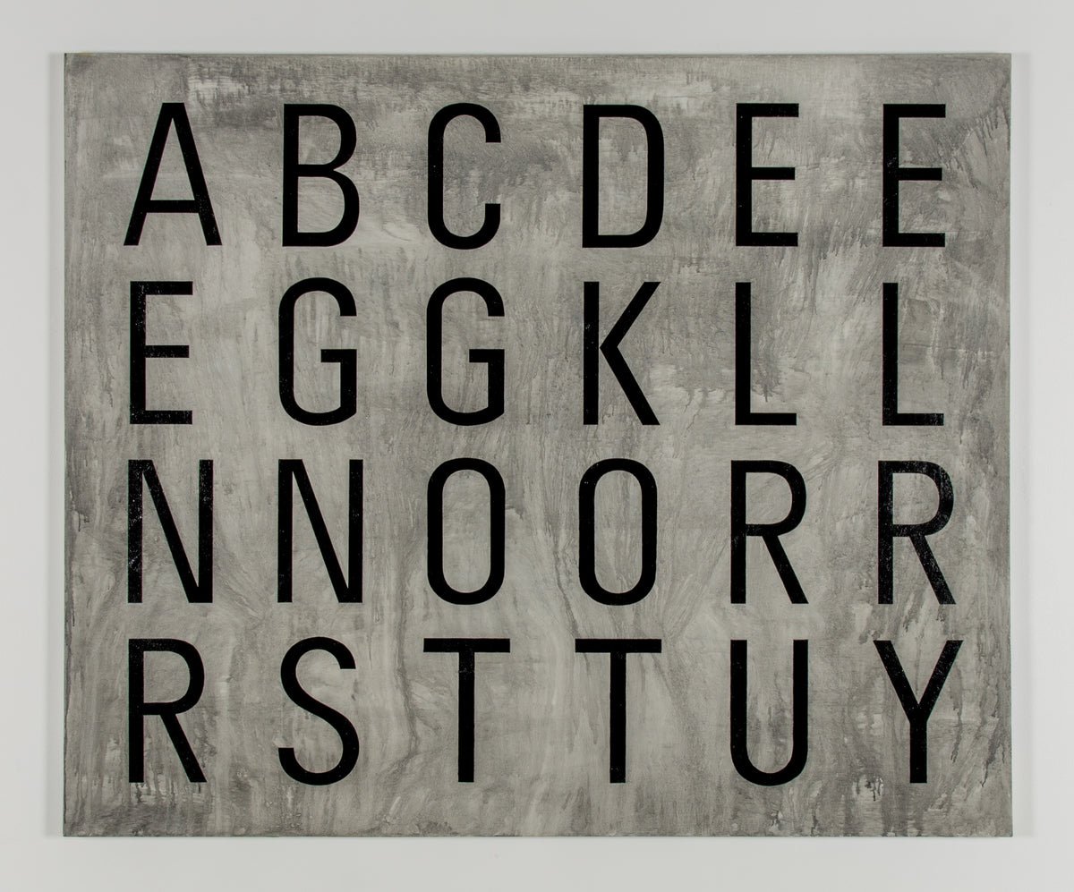 Enn Erisalu, Black Letters on Grey Ground, 1993