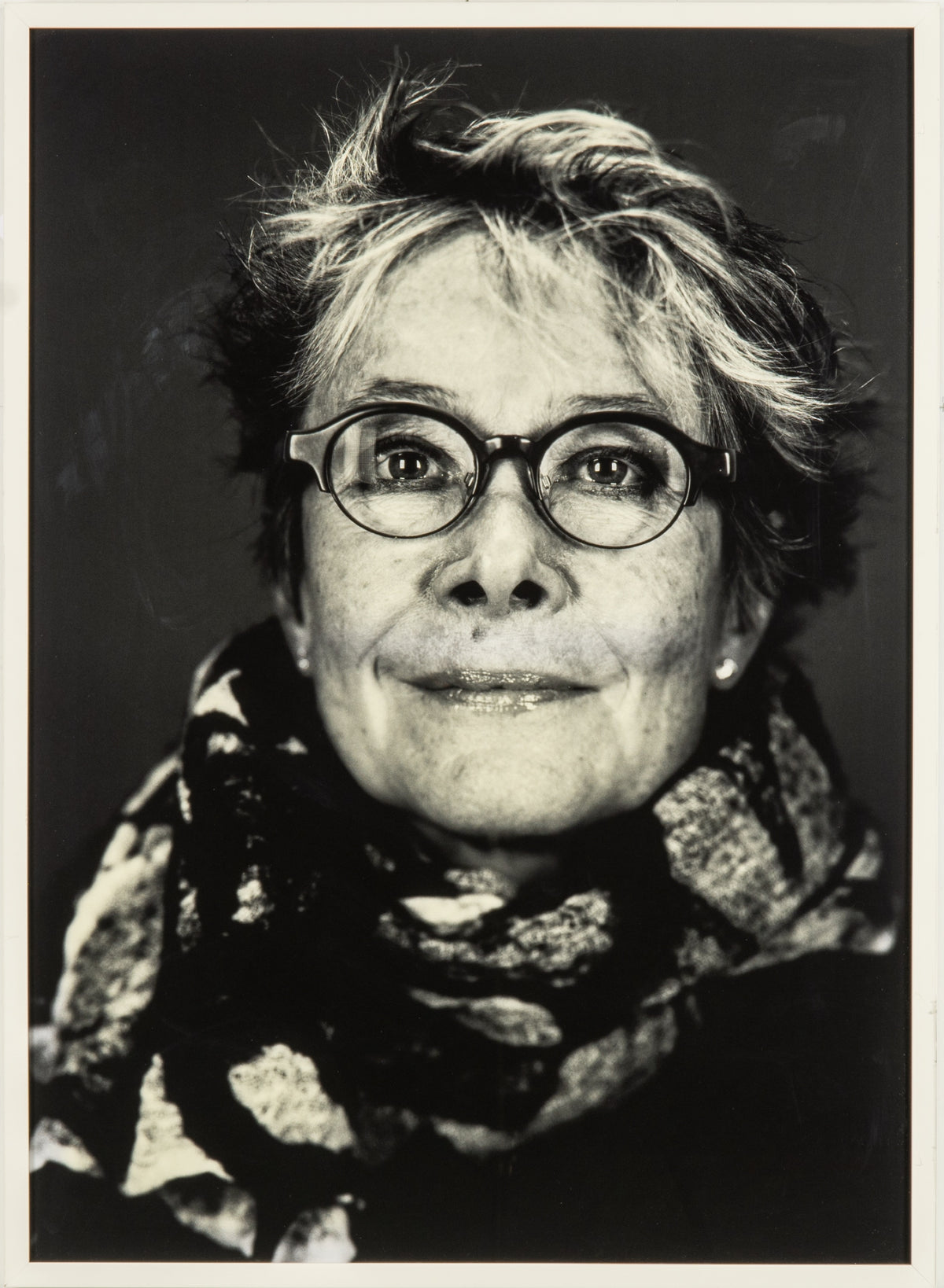 Victor John Penner, Jamie Evrard, 2015. A black and white portrait of Jamie Evrard.