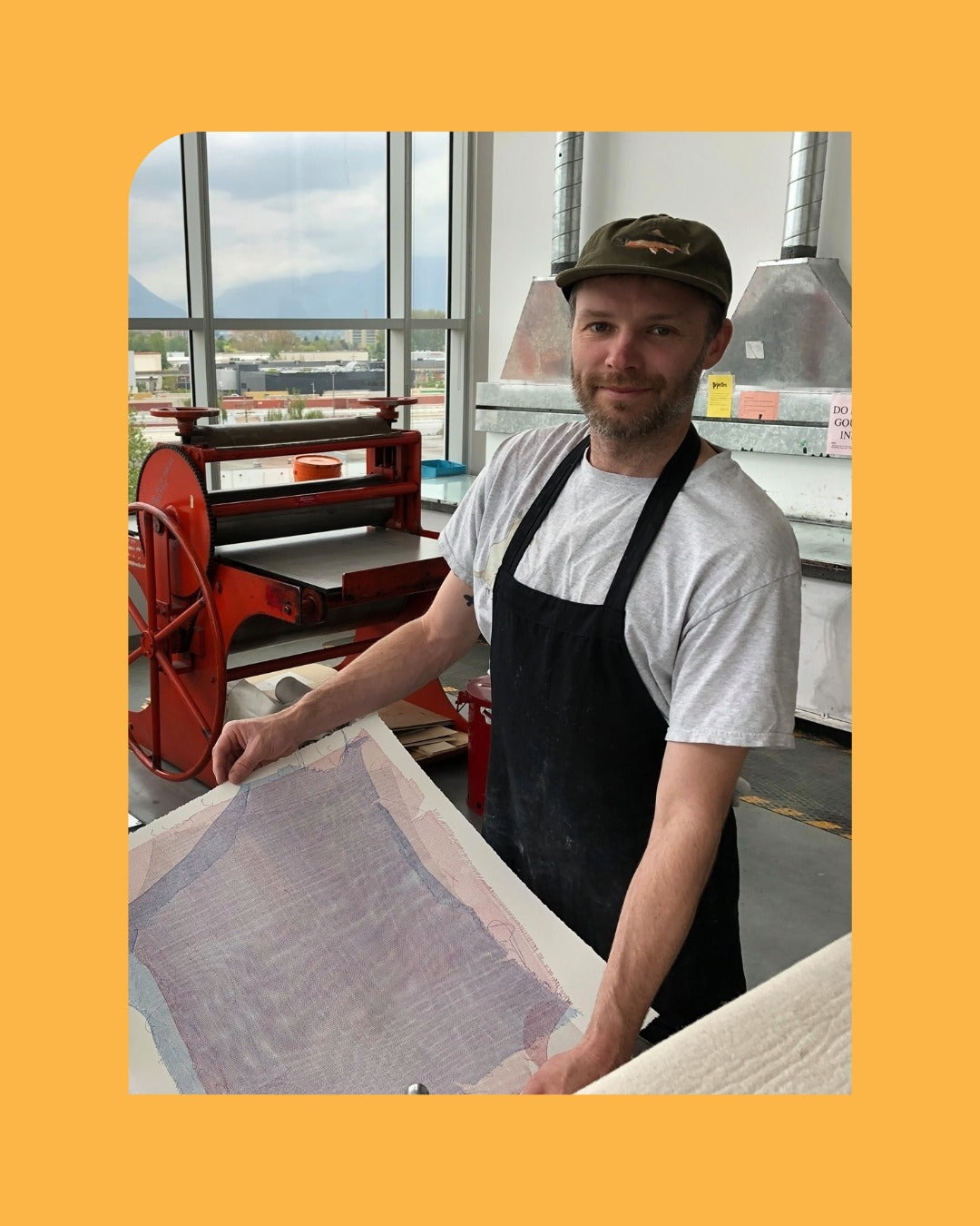 A Photo of Mark Johnsen with an orange border