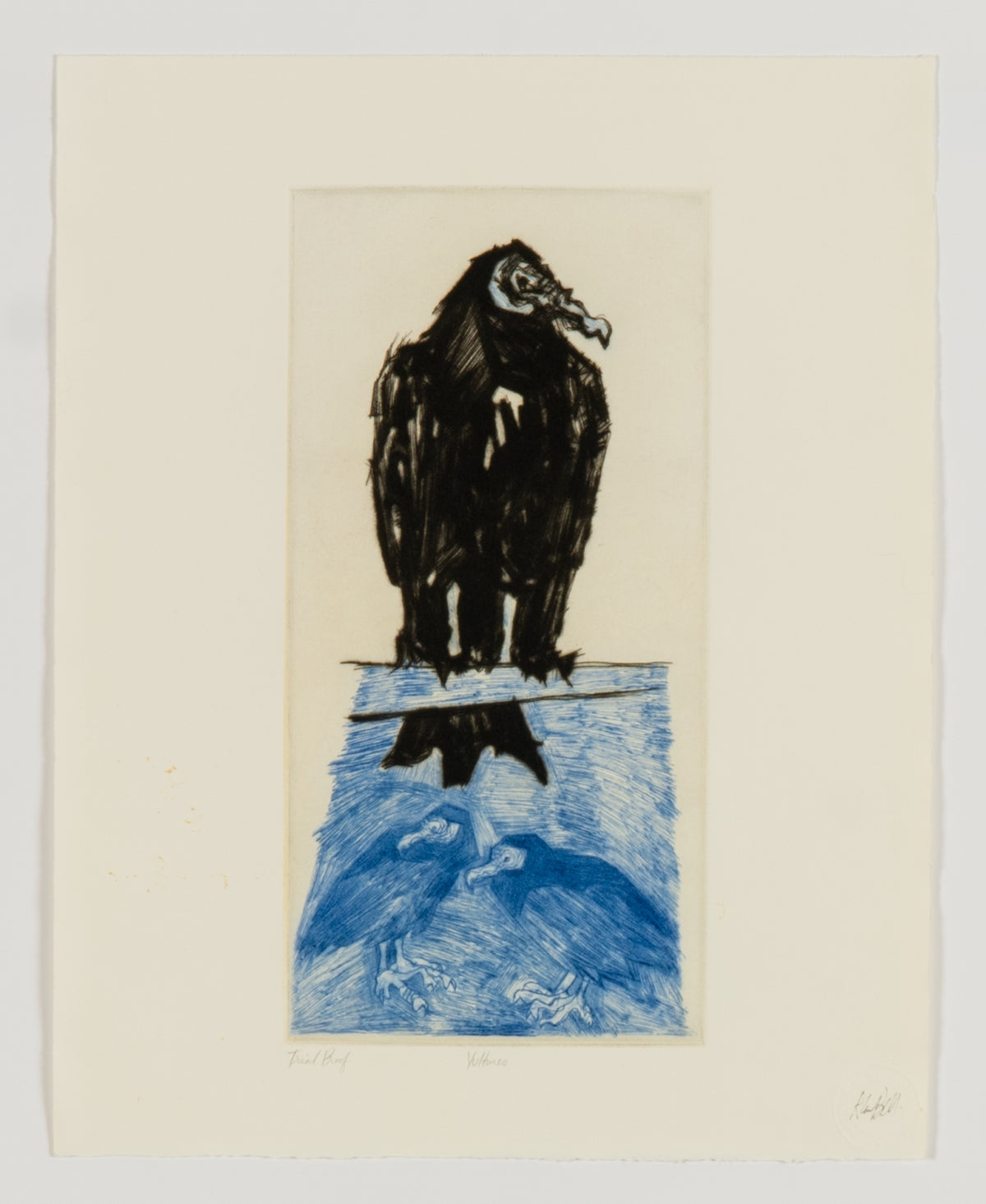 Alistair Bell, Vultures (Trial Proof), 1970