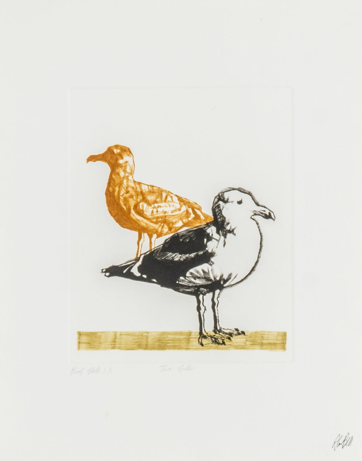 Alistair Bell, Two Gulls [Proof State 1 (1/1)], 1992