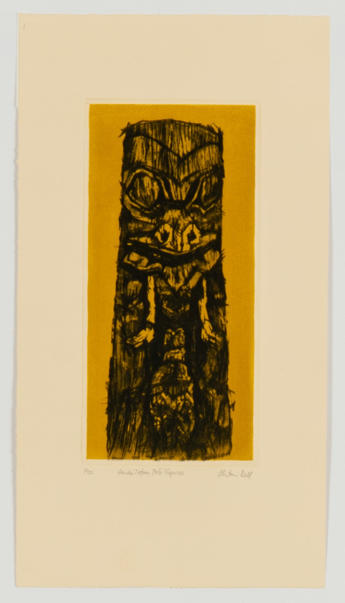 Alistair Bell, Haida Totem Pole Figures, 1990
