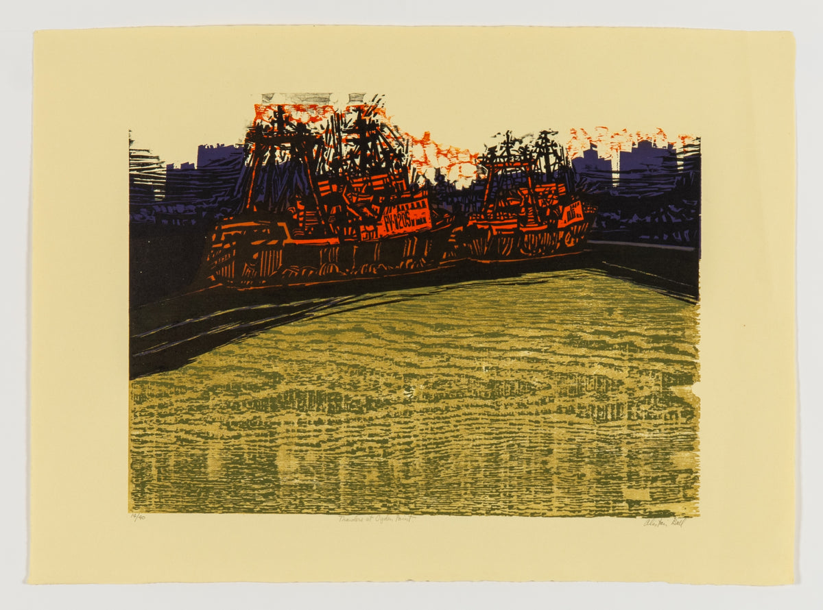 Alistair Bell, Trowlers at Ogden Point, 1978