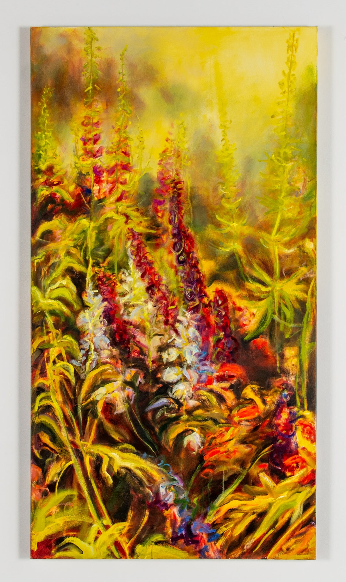 Jamie Evrard, Delphinium Burnt Orange Tryptych, 2003 View 1 of 2.