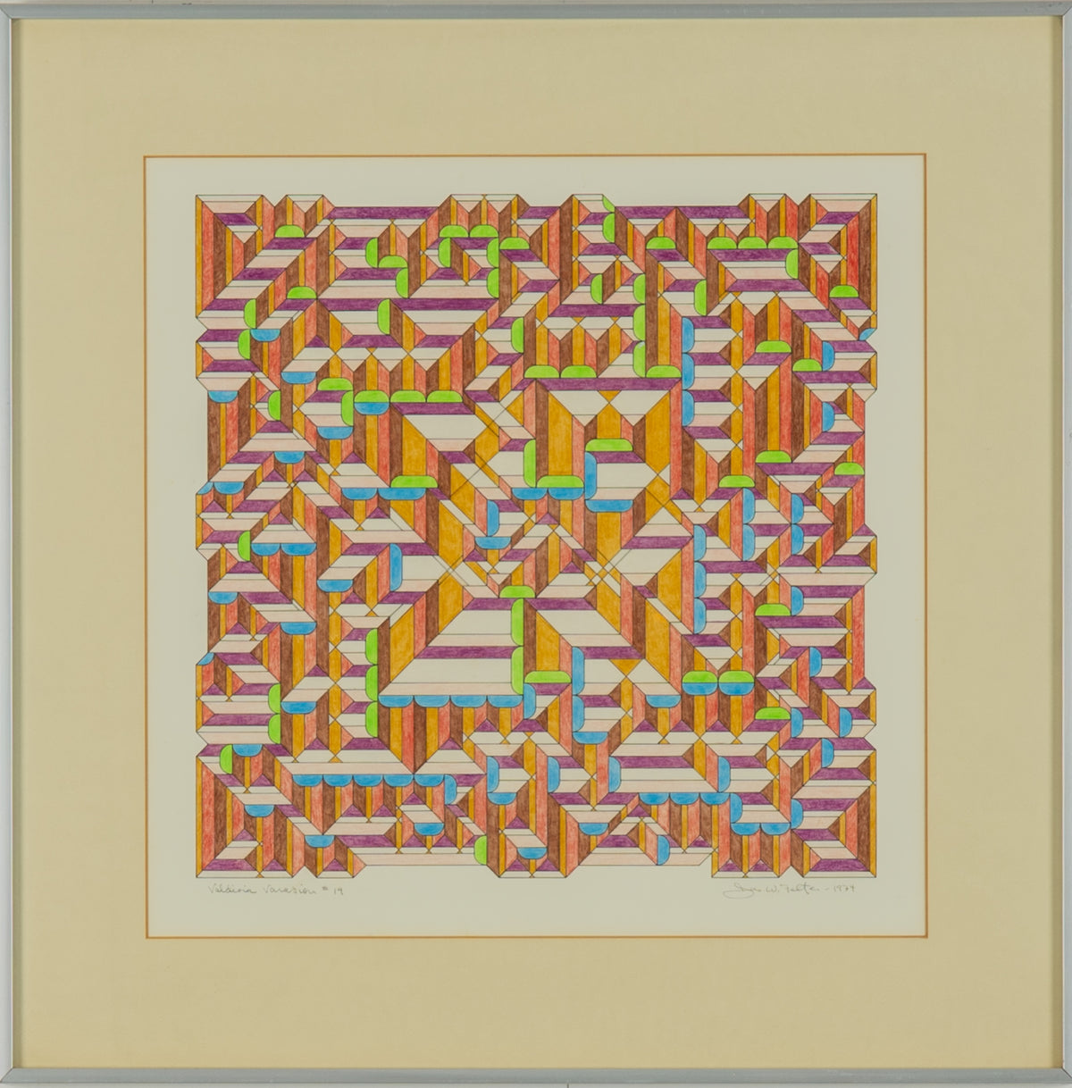 James Warren Felter, Valdivia Variation #19, 1974