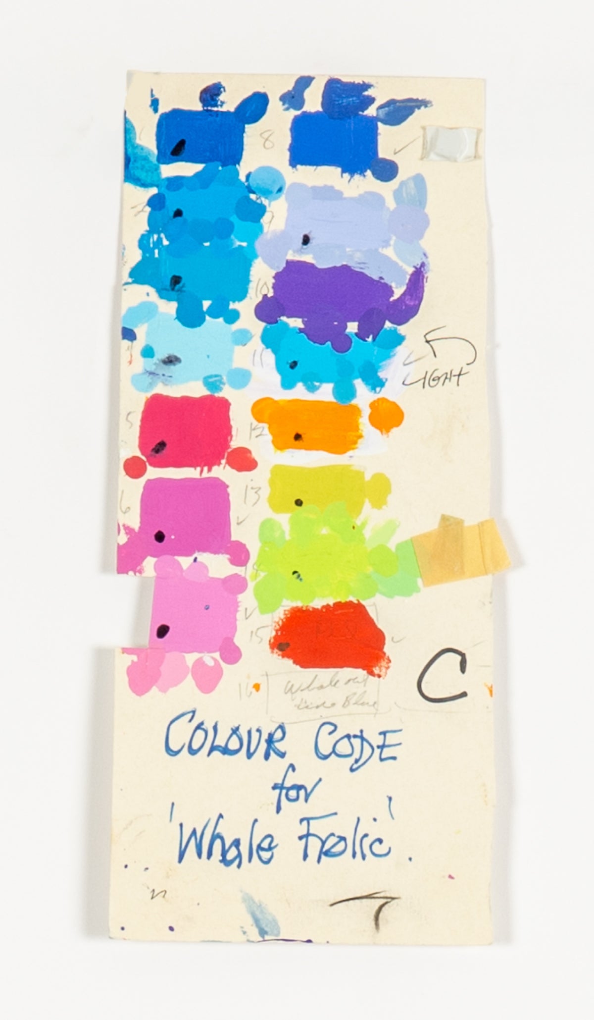 Ted Harrison, Whale Frolic [Colour Code Sheet], 1994
