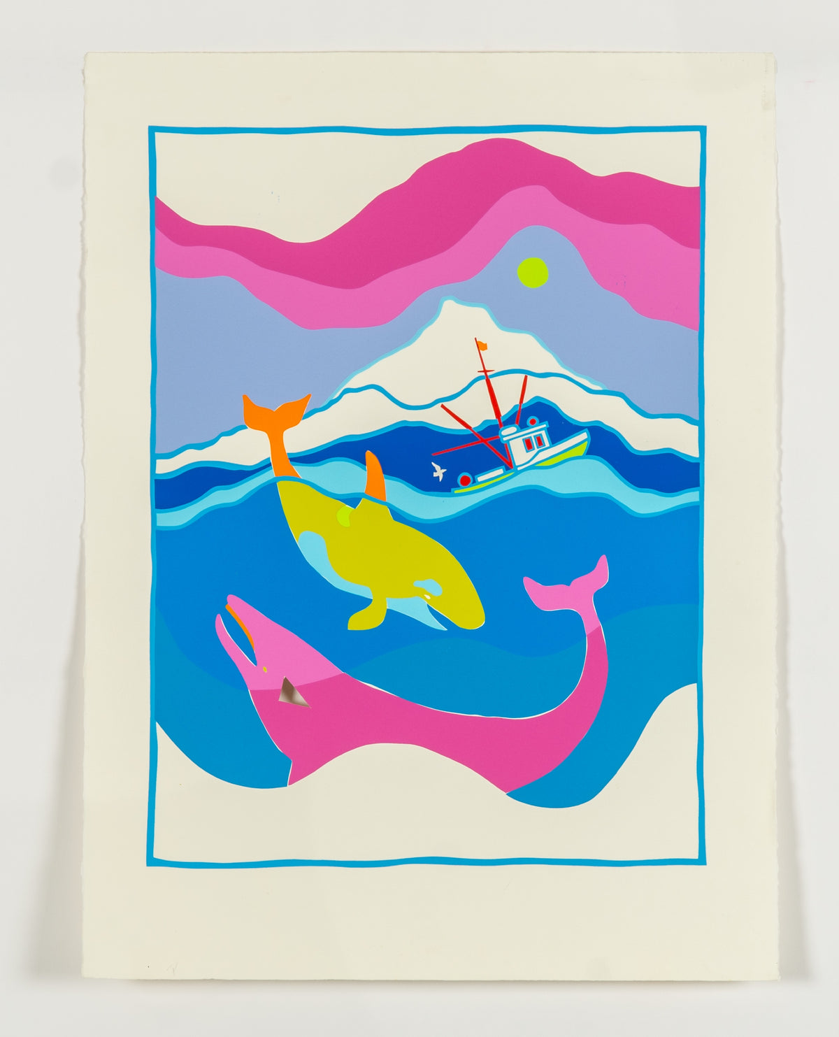 Ted Harrison, Whale Frolic - Working Copy, 1994