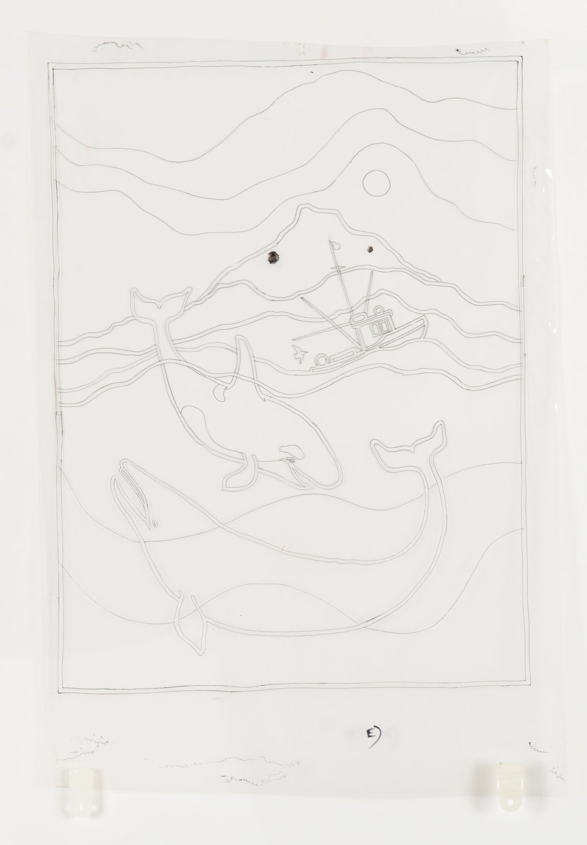 Ted Harrison, Whale Frolic - Transparency, 1994