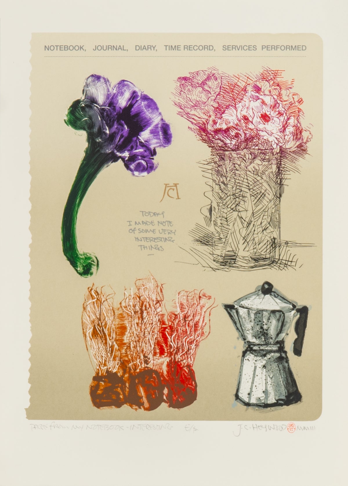 J. Carl Heywood, Page From My Notebook/Interesting, 2003.