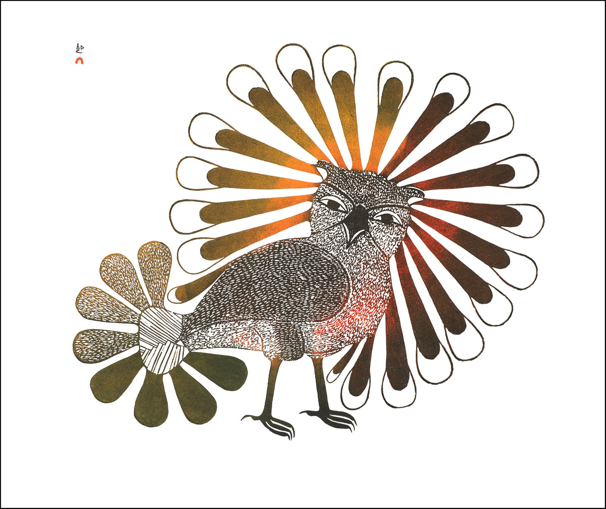 Kenojuak Ashevak, Owl at Sundown, 1985 View 2 of 2.