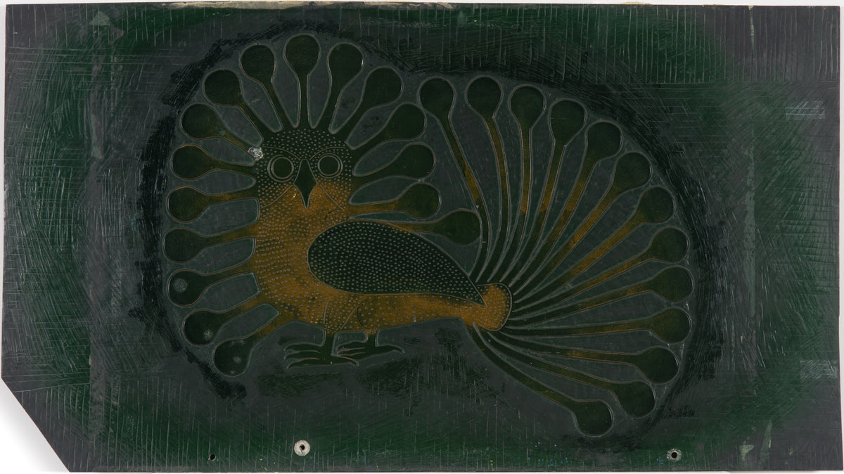 Kenojuak Ashevak, Radiant Owl, Printing Plate, 1995