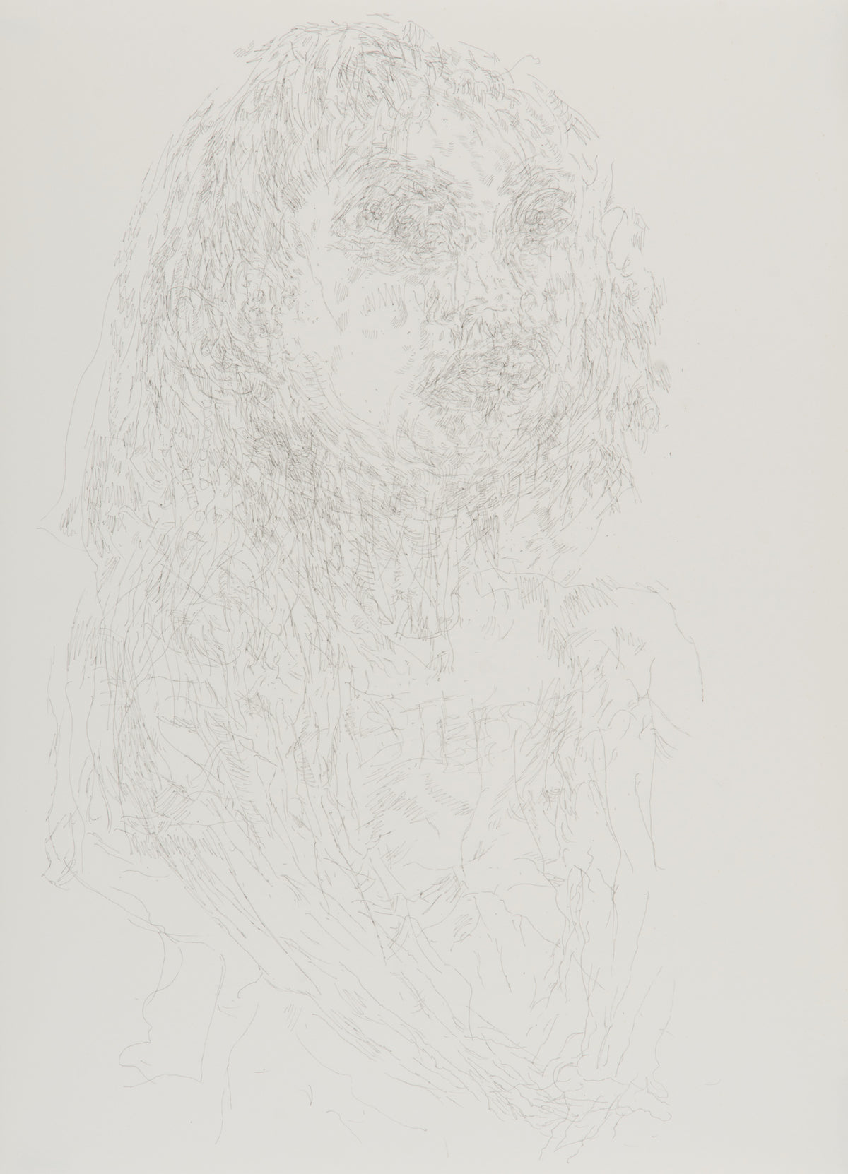 Ann Kipling, Kari Seargent: January 19, 1994, 1994. Abstracted portrait of Kari Seargent, drawn on January 19, 1994.