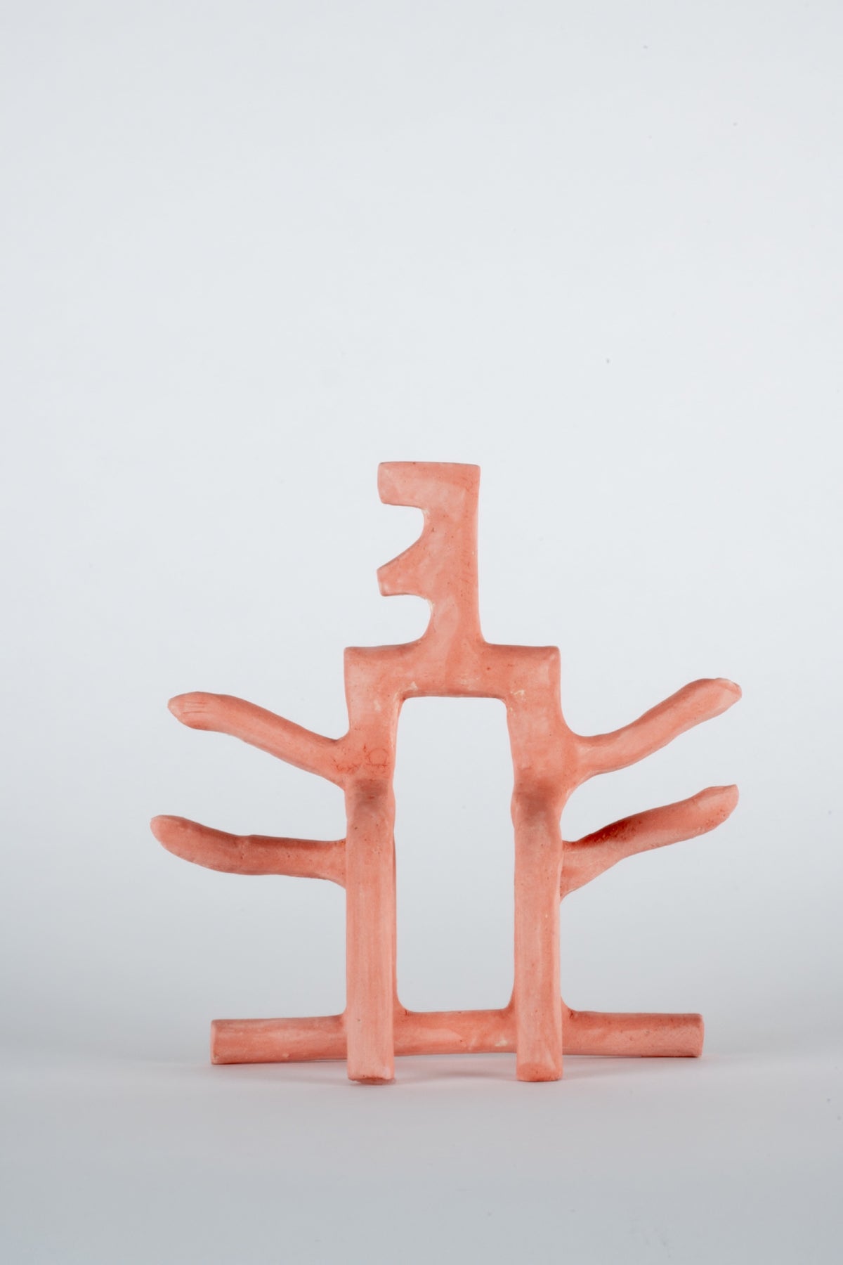 Parvin Peivandi, Utopian Rug, 2023. Ceramic figurative sculptures in soft green, yellow, pink and orange. View 1 of 24.