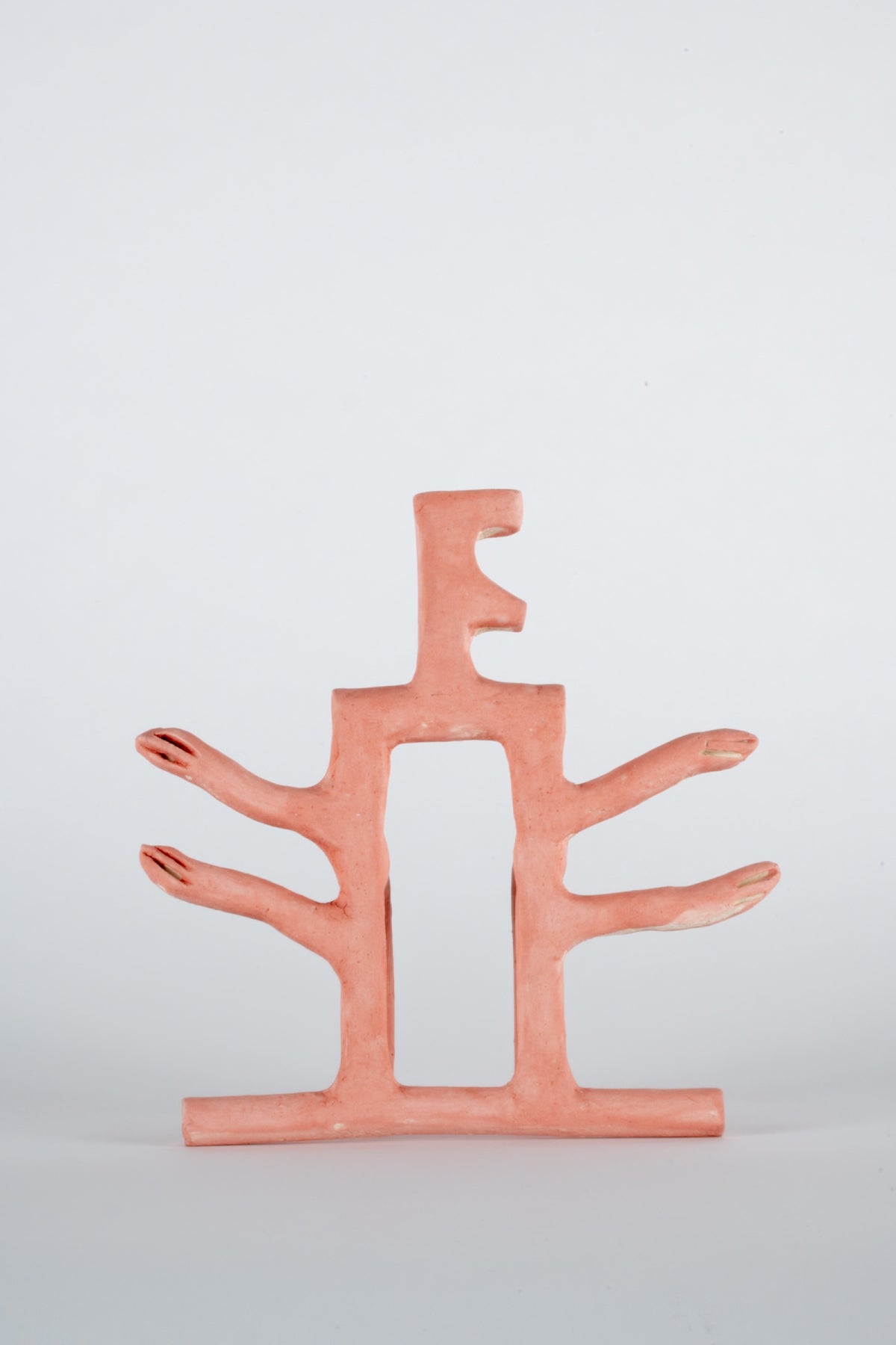 Parvin Peivandi, Utopian Rug, 2023. Ceramic figurative sculptures in soft green, yellow, pink and orange. View 4 of 24.