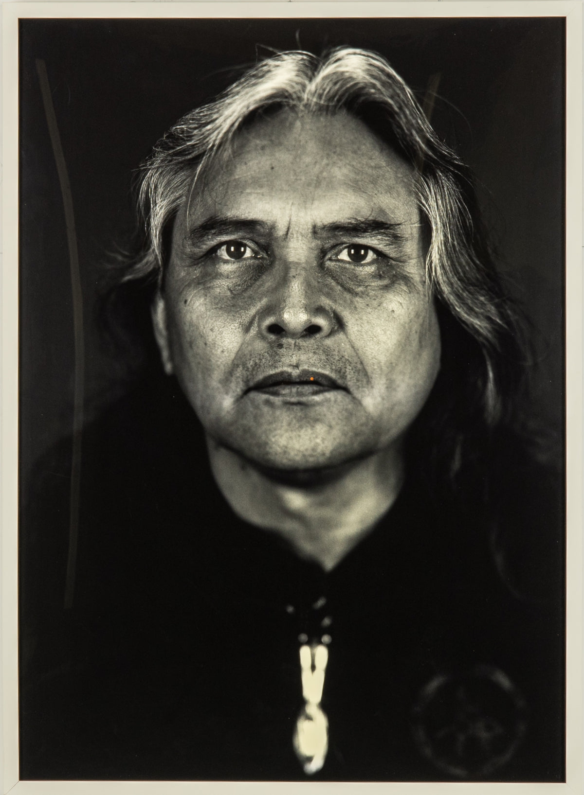 Victor John Penner, Xwalucktun [Rick Harry], 2015. A black and white portrait of Xwalucktun [Rick Harry].