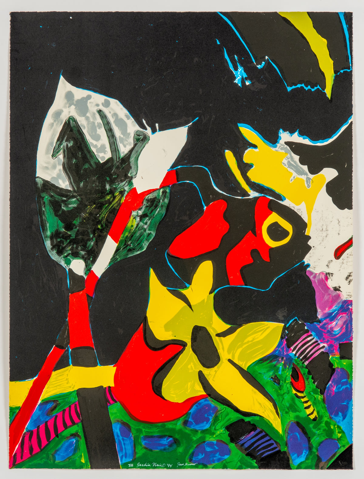Jack Shadbolt, Jardin Noir Suite AP-XII, 1994