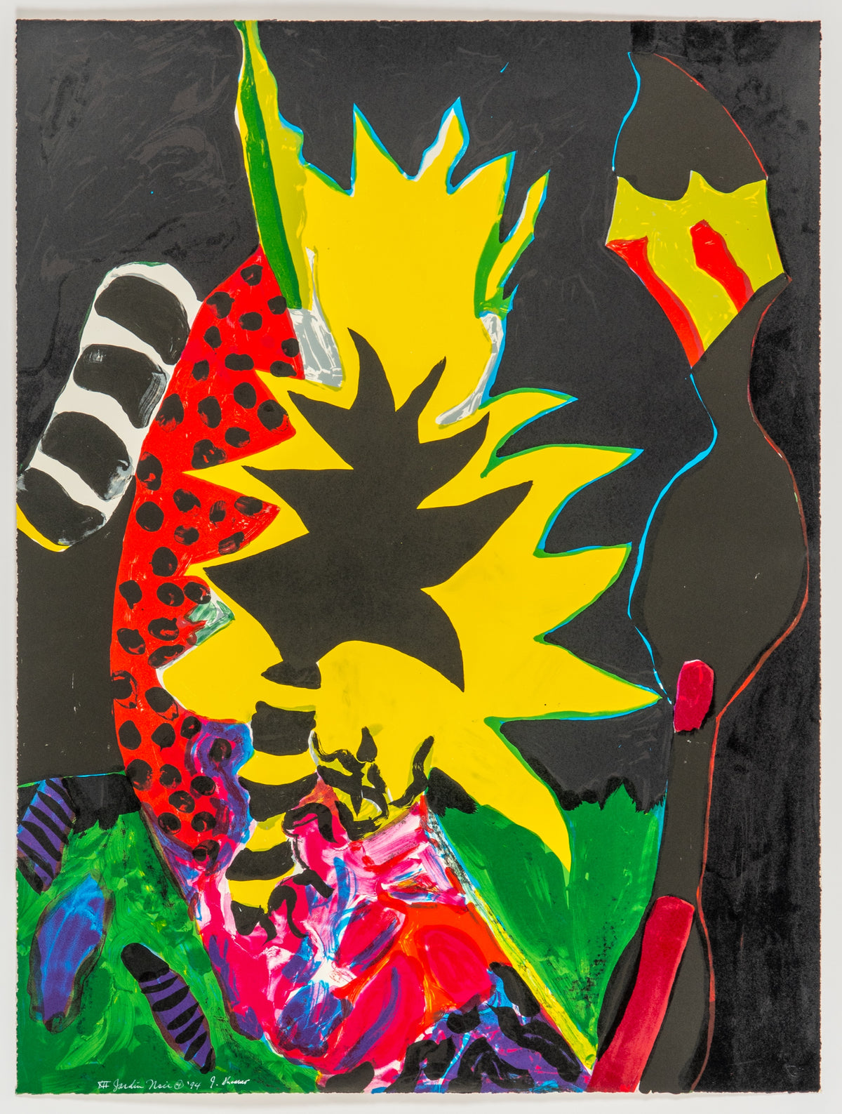 Jack Shadbolt, Jardin Noir Suite AP-XII, 1994