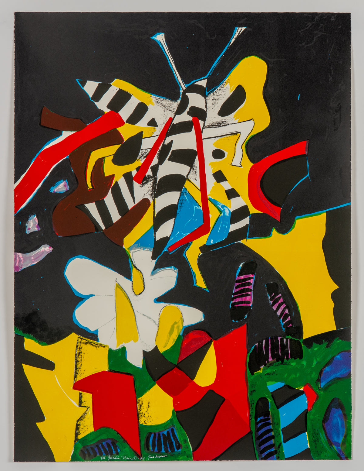 Jack Shadbolt, Jardin Noir Suite AP-XII, 1994