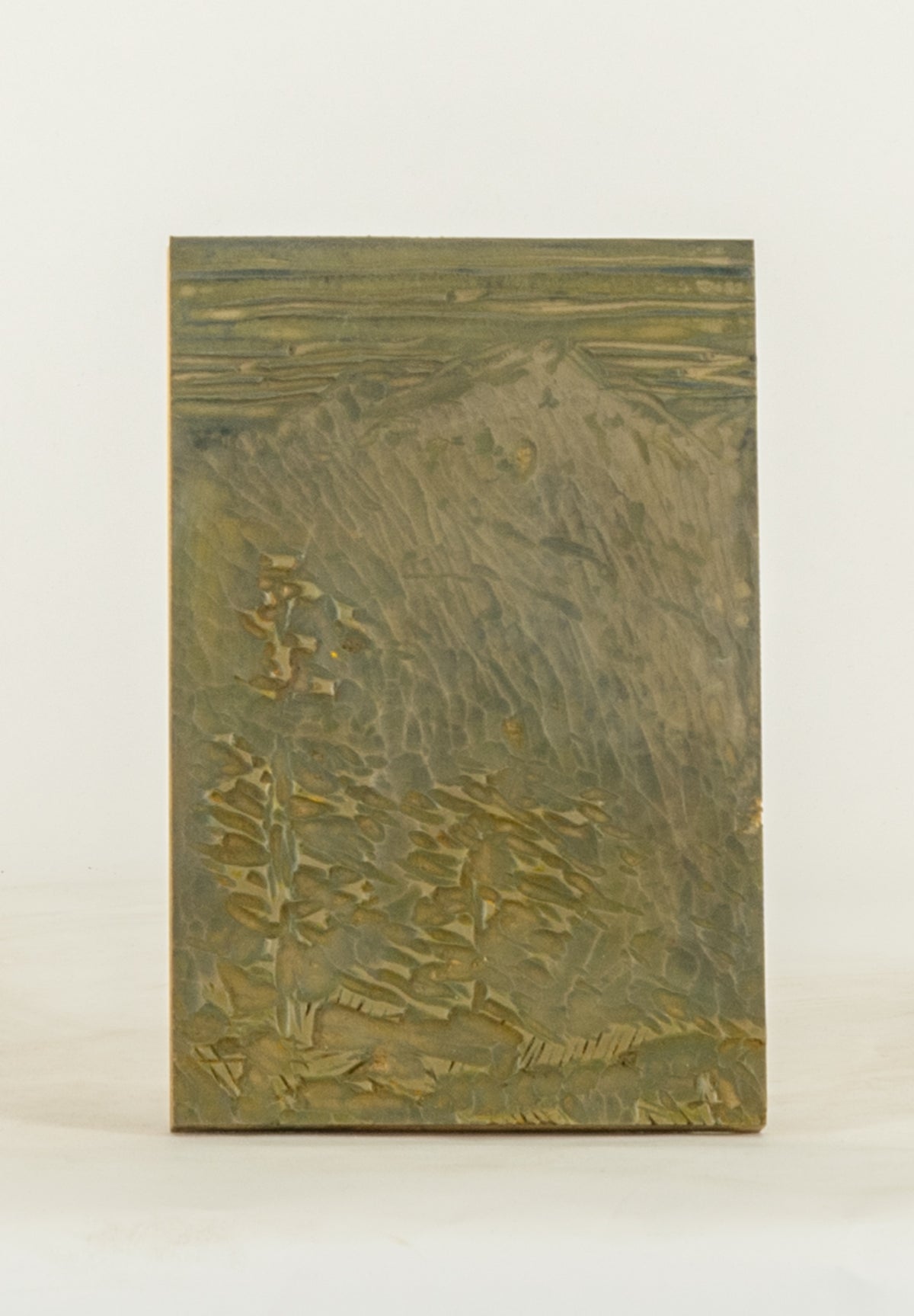 Arnold Shives, Elton Lake lino block, 2003