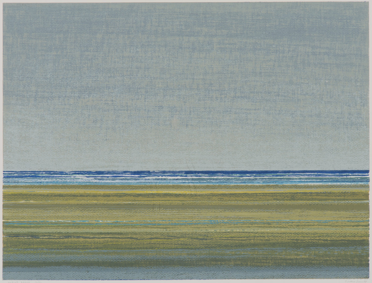 Gordon Smith, Tofino Beach, N/A. Image of a sandy beach with blue water against a grey sky. View 1 of 2.