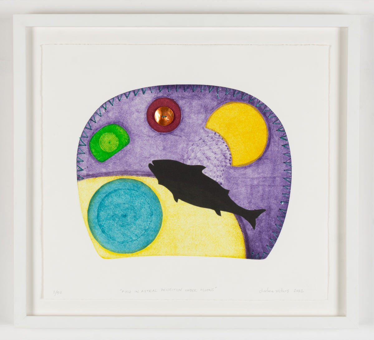 Charlene Vickers, Fish in Astral Projection under Moons, 2022