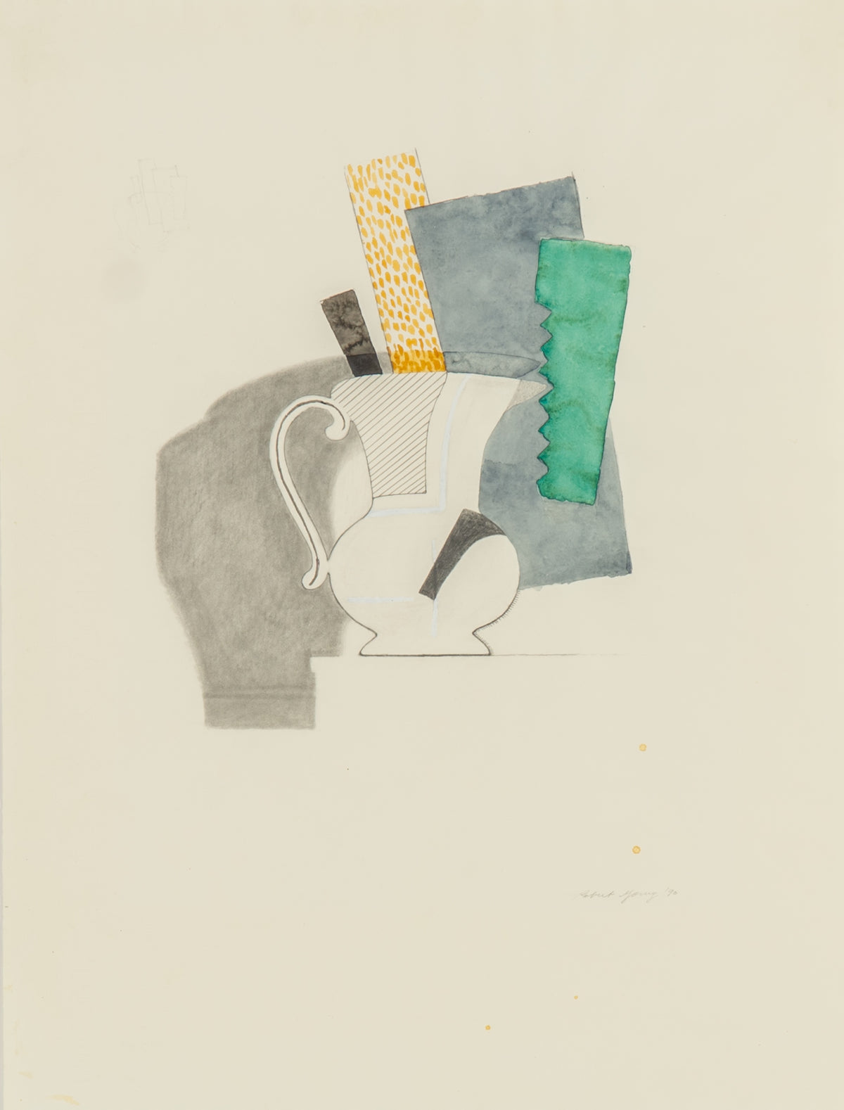 Robert Young, Study for a Jug for Columbine, 1991